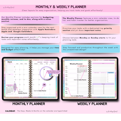 All-in-One Digital Planner 2025, 2026, 2027