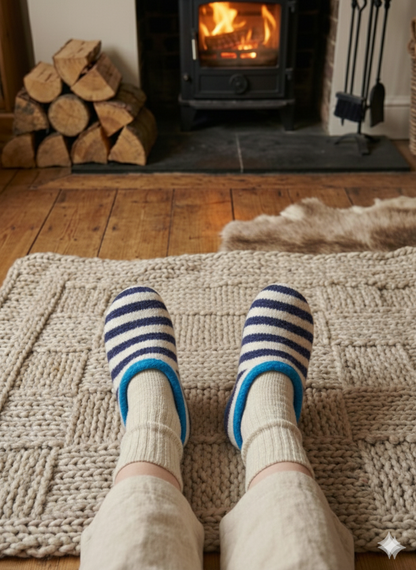 Warm house slippers - knitting pattern