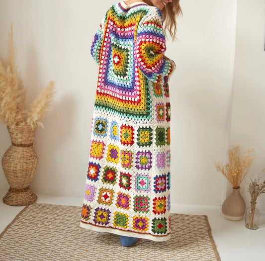 Crochet pattern Granny Square cardigan - Scrochet